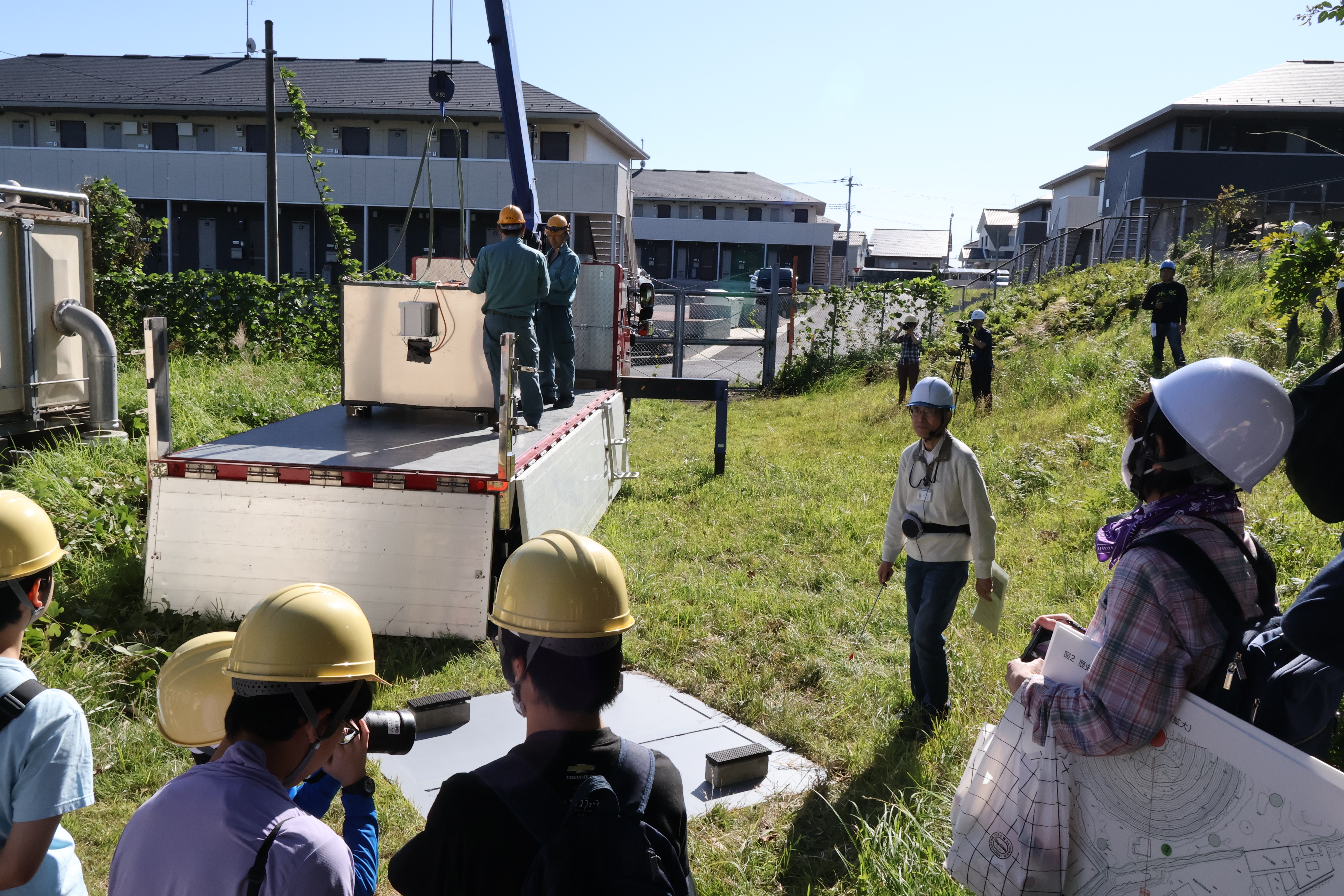 測定器設置の様子の写真